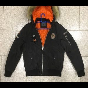 STRACCI BE BRAVE  winter jacket, removable hood with faux trime